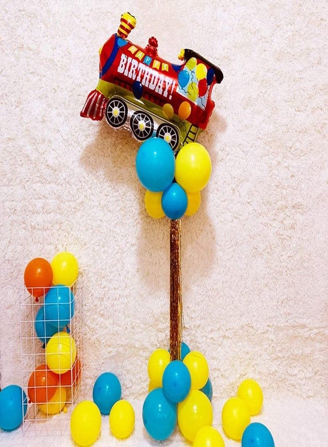 Selibration بالون فويل ملون على شكل قطار من سيليبريشن، مقاس 37 بوصة، مثالي لأعياد ميلاد الأطفال، وحفلات ذات طابع قطار، وحفلات قطار تشو تشو، وتزيين حفلات استقبال المولود، ولوازم الحفلات والمناسبات (عبوة من قطعة واحدة) - Image 4